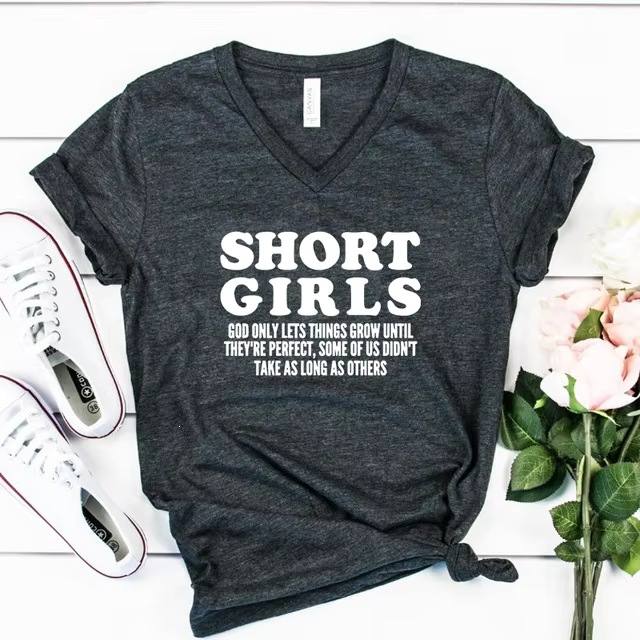 Womens Humorous Quotes On A Trendy Short-sleeved Shirt