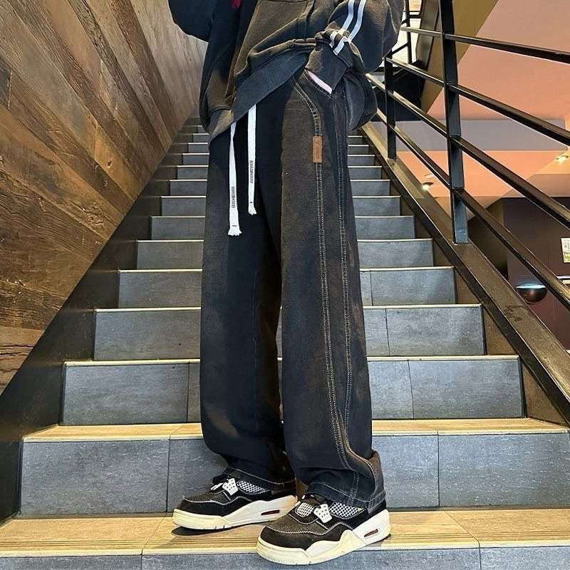 Loose-fitting Straight-leg Wide-leg Trousers