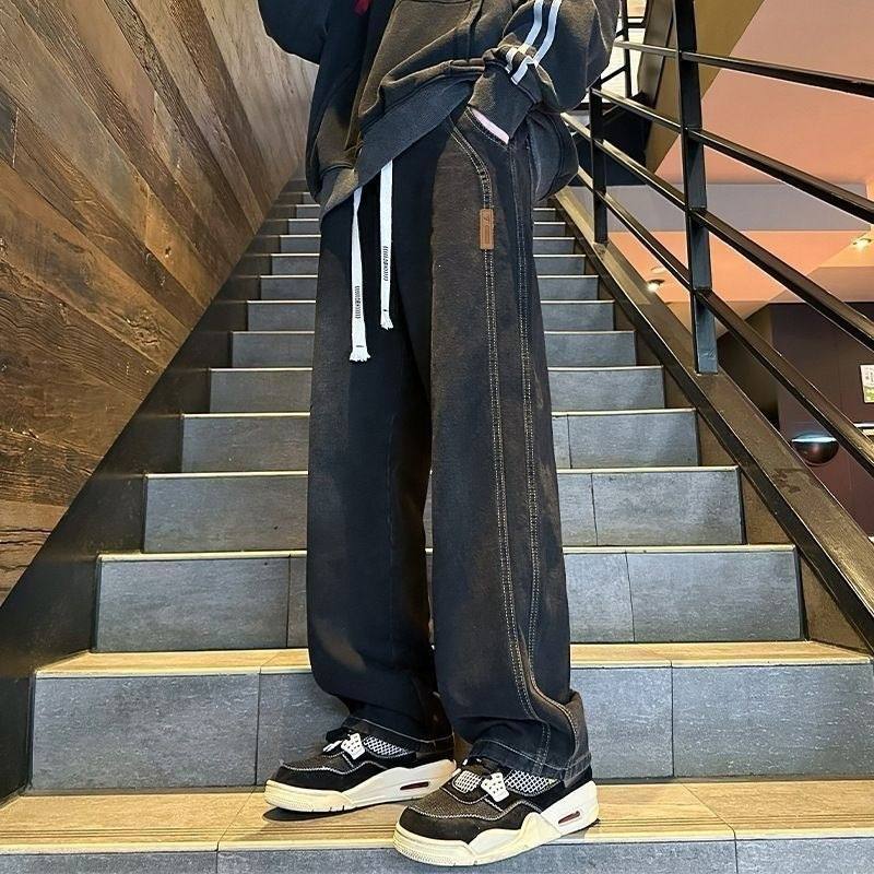 Loose-fitting Straight-leg Wide-leg Trousers