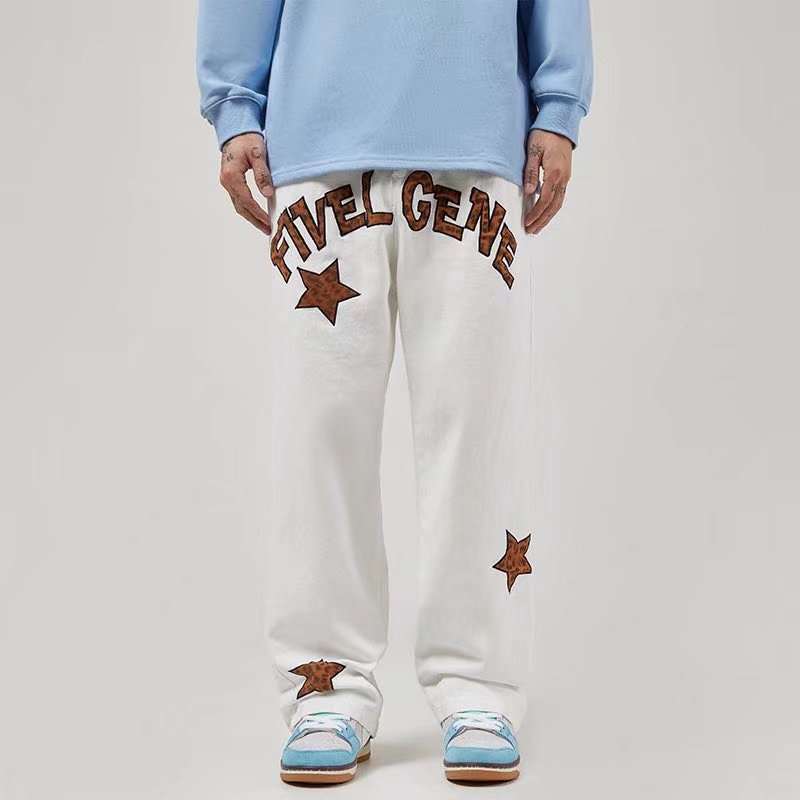 Embroidered Casual Workwear Pants For Men