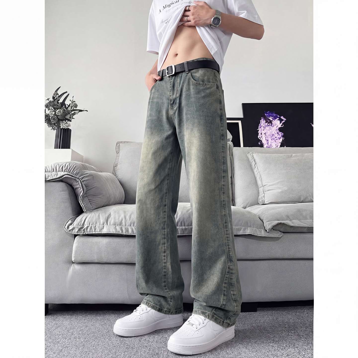 Mens' Slant-cut Bootcut Jeans