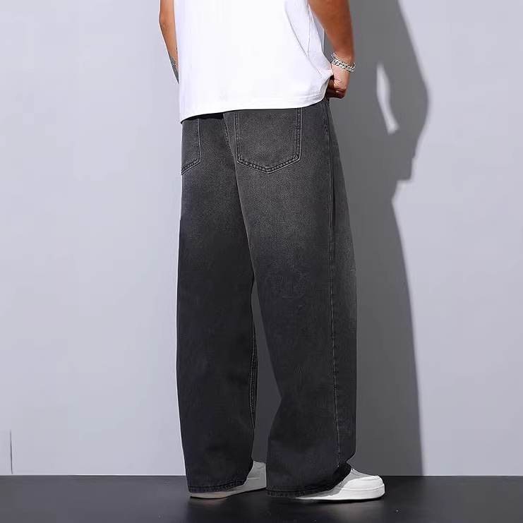 Straight-leg Jeans Mens Casual Trendy And Relaxed-fit