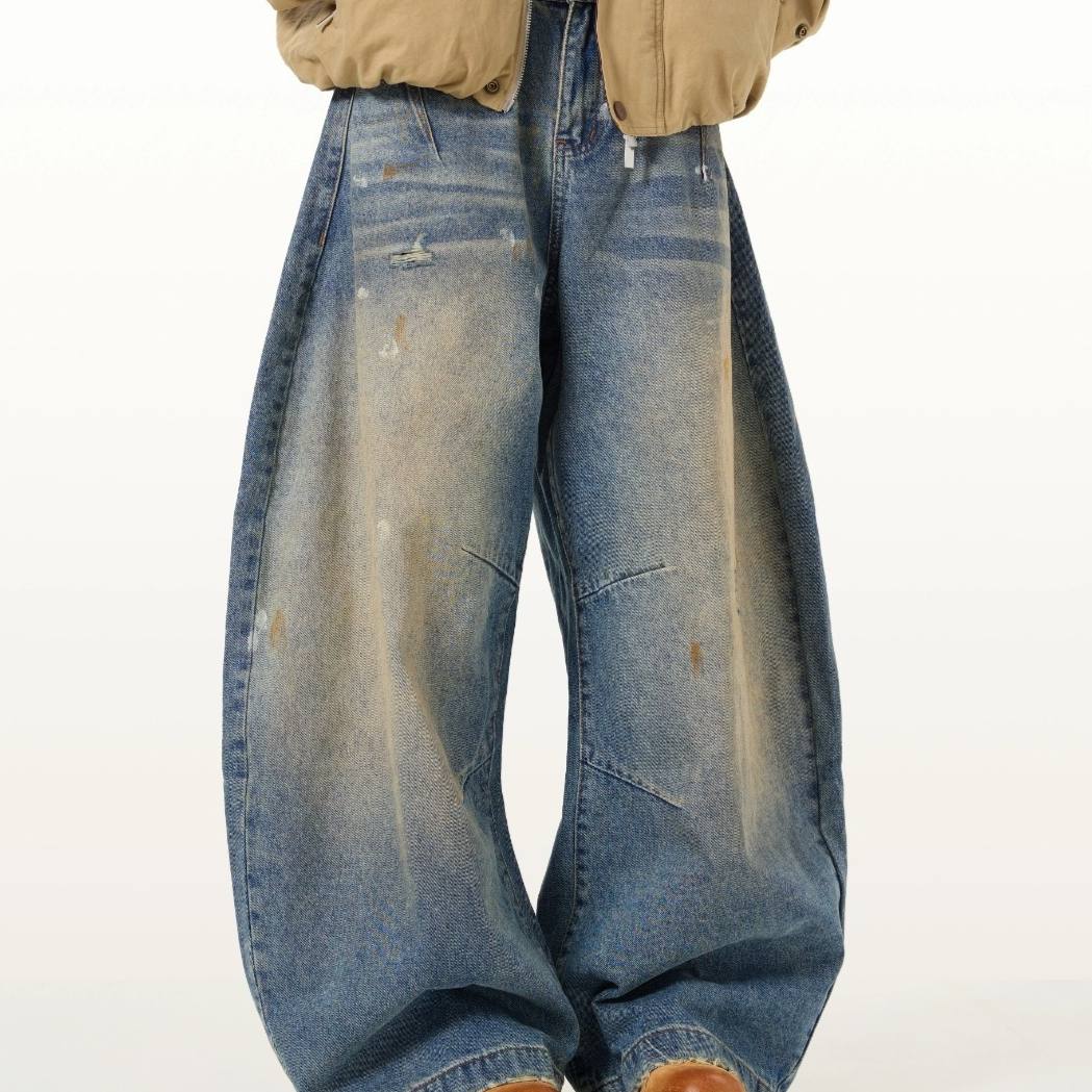Retro Distressed Scythe Jeans For Men