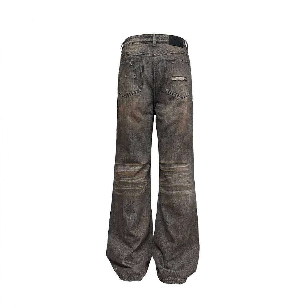 Retro Loose Bootcut Wide-leg Denim Jeans For Men