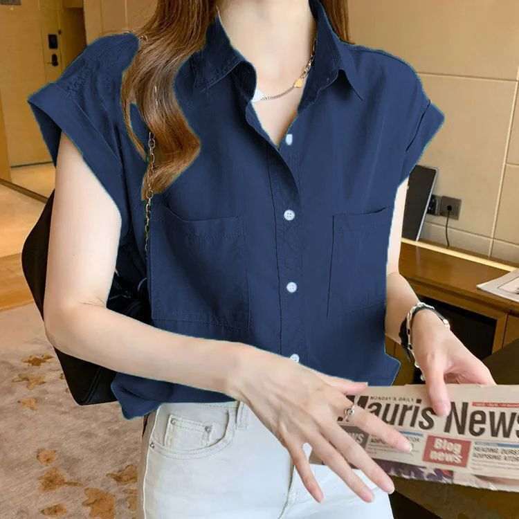 Women's Loose Chiffon Short-sleeved Shirt