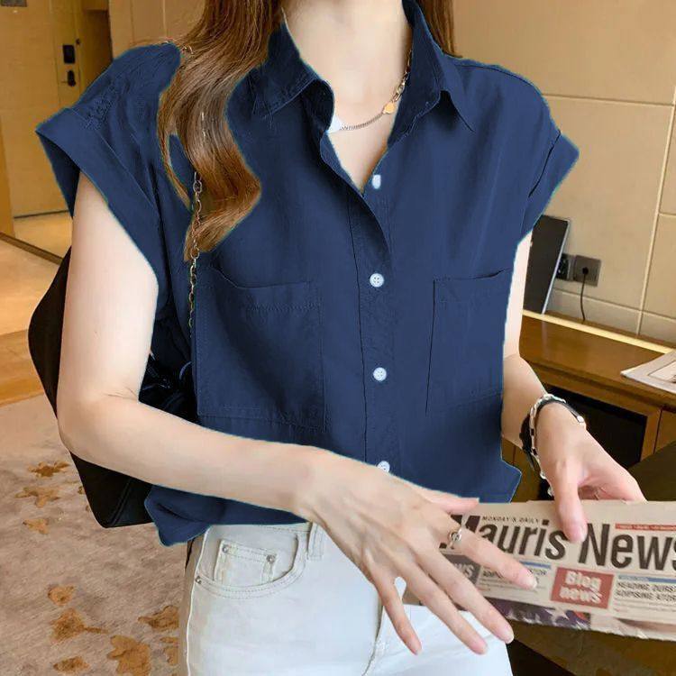 Women's Loose Chiffon Short-sleeved Shirt