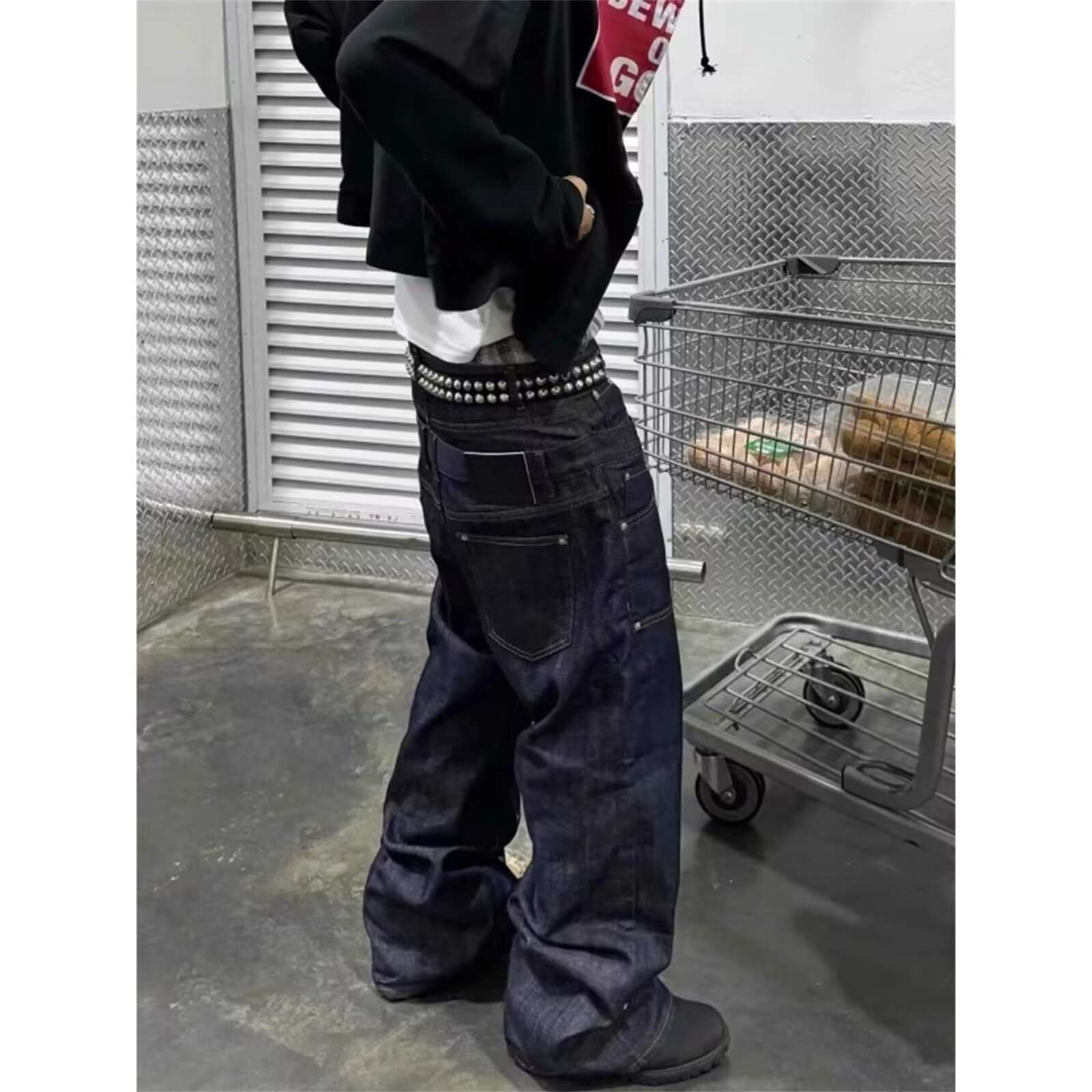 Mens Stylish Artistic Harajuku Style Versatile Trendy Japanese Jeans
