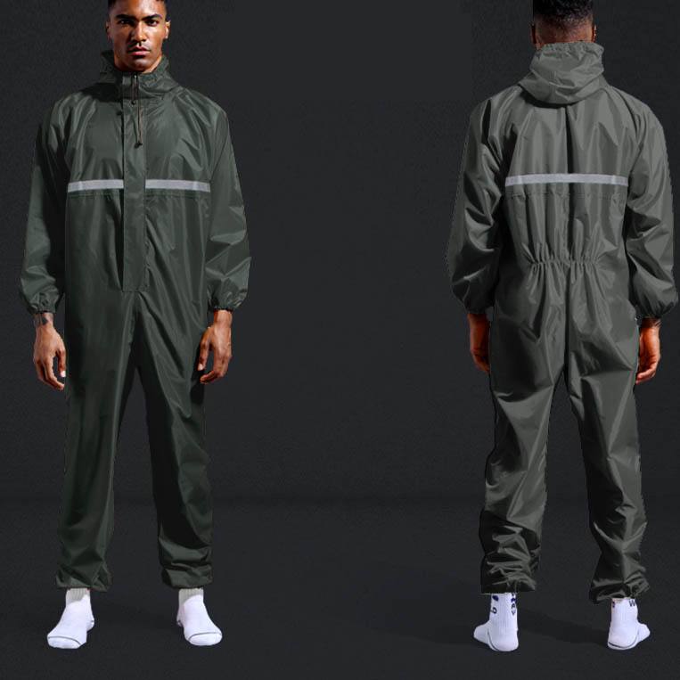 One-piece dust-proof suit with hood