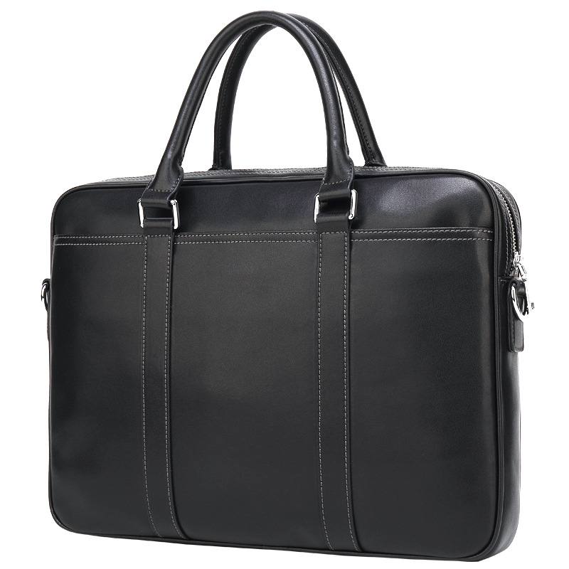 Men's leather portable briefcase file package