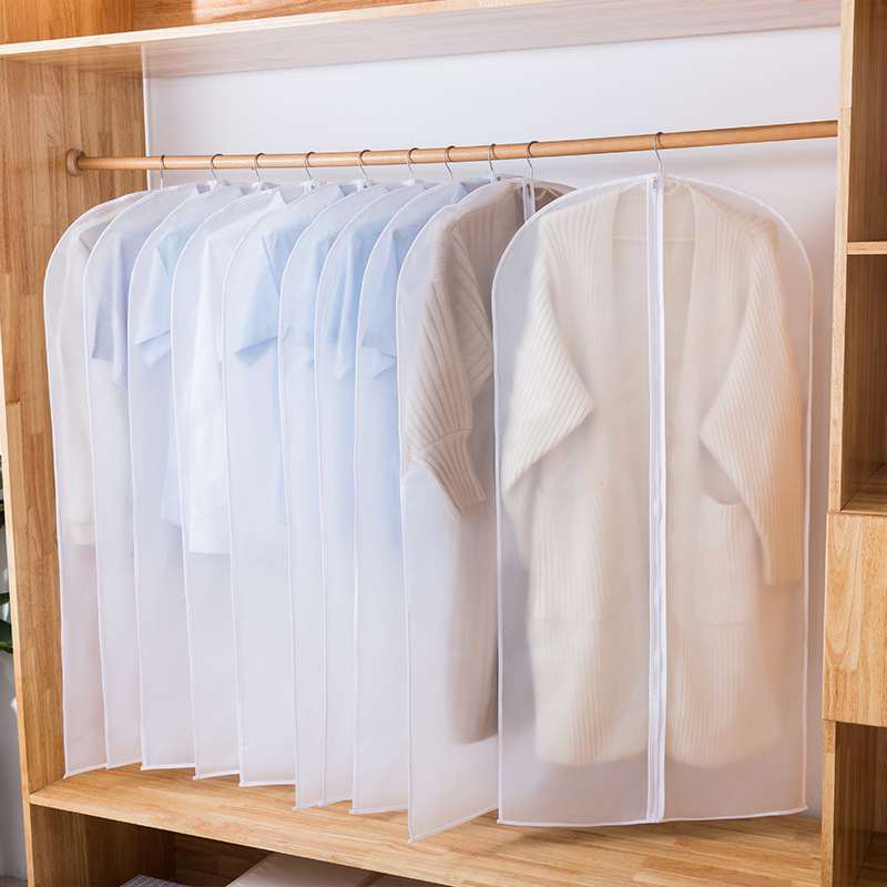 Peva suit suit clothes dust bag transparent coat dust cover suit hanging pocket
