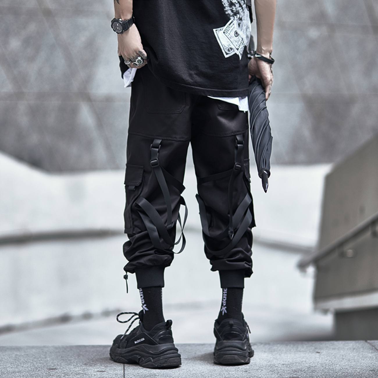 Guochao functional wind pants