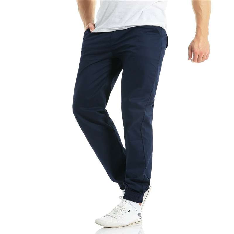 Men's cotton solid color casual pants Harlan trousers