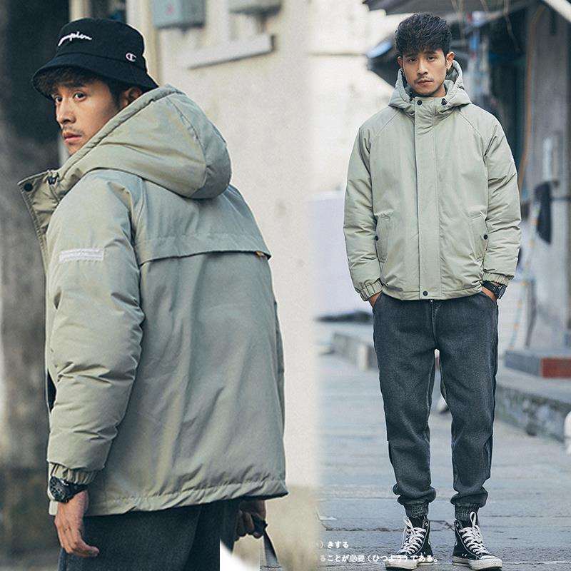 Japanese men's cotton coat jacket casual loose down cotton thickening trend bread coat cotton jacket