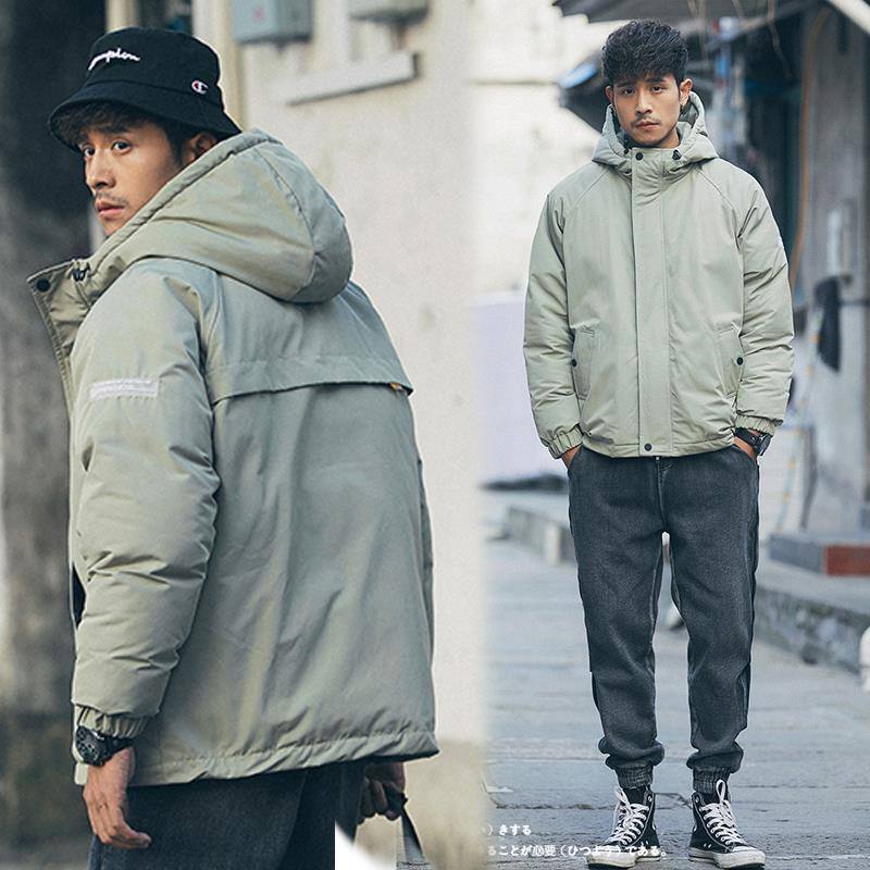 Japanese men's cotton coat jacket casual loose down cotton thickening trend bread coat cotton jacket