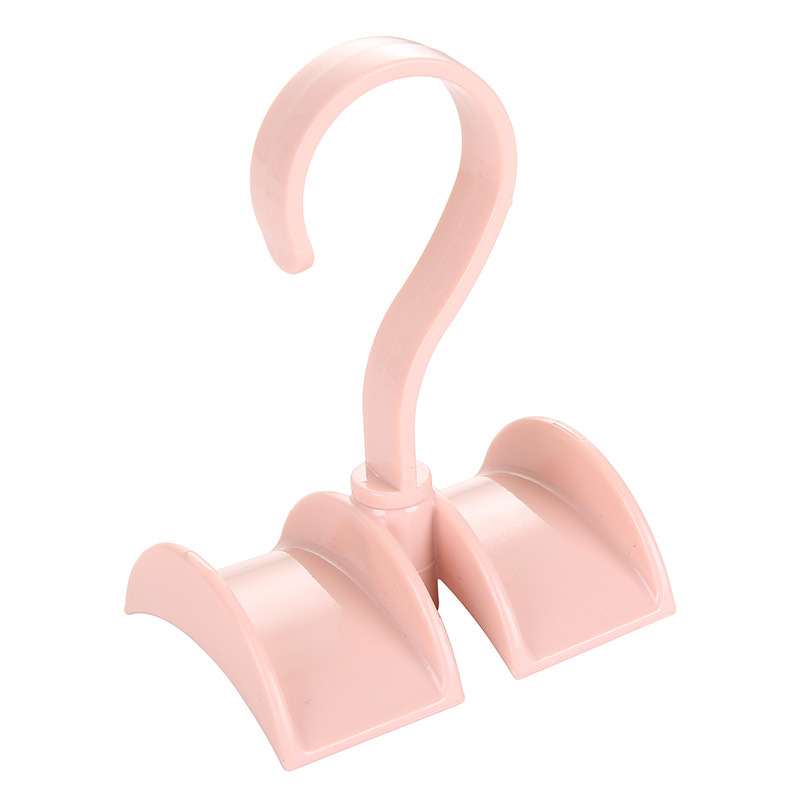 Wardrobe closet rotatable double bag hook
