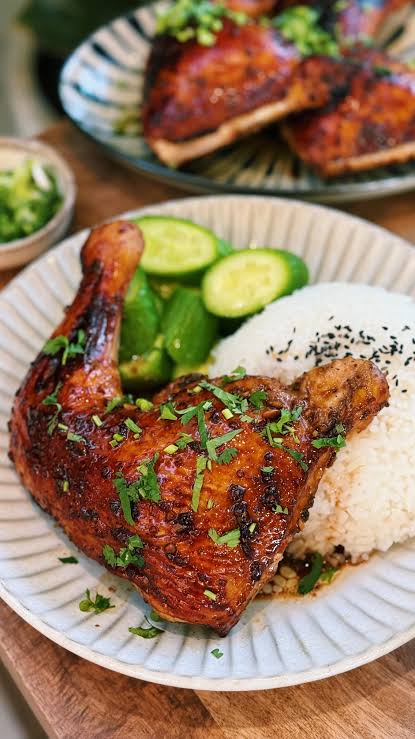 Grilled half chicken