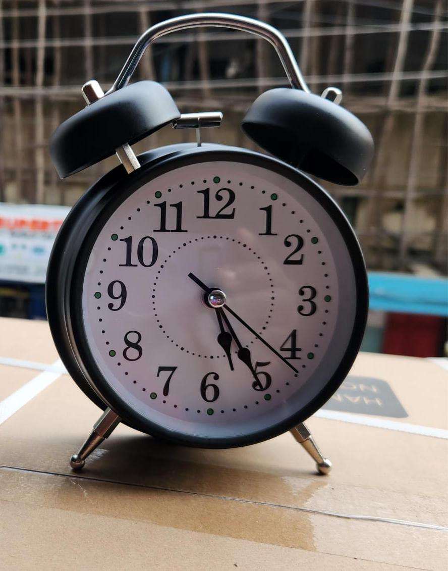 Vintage Alarm Clock , Classic Retro Twin bell design