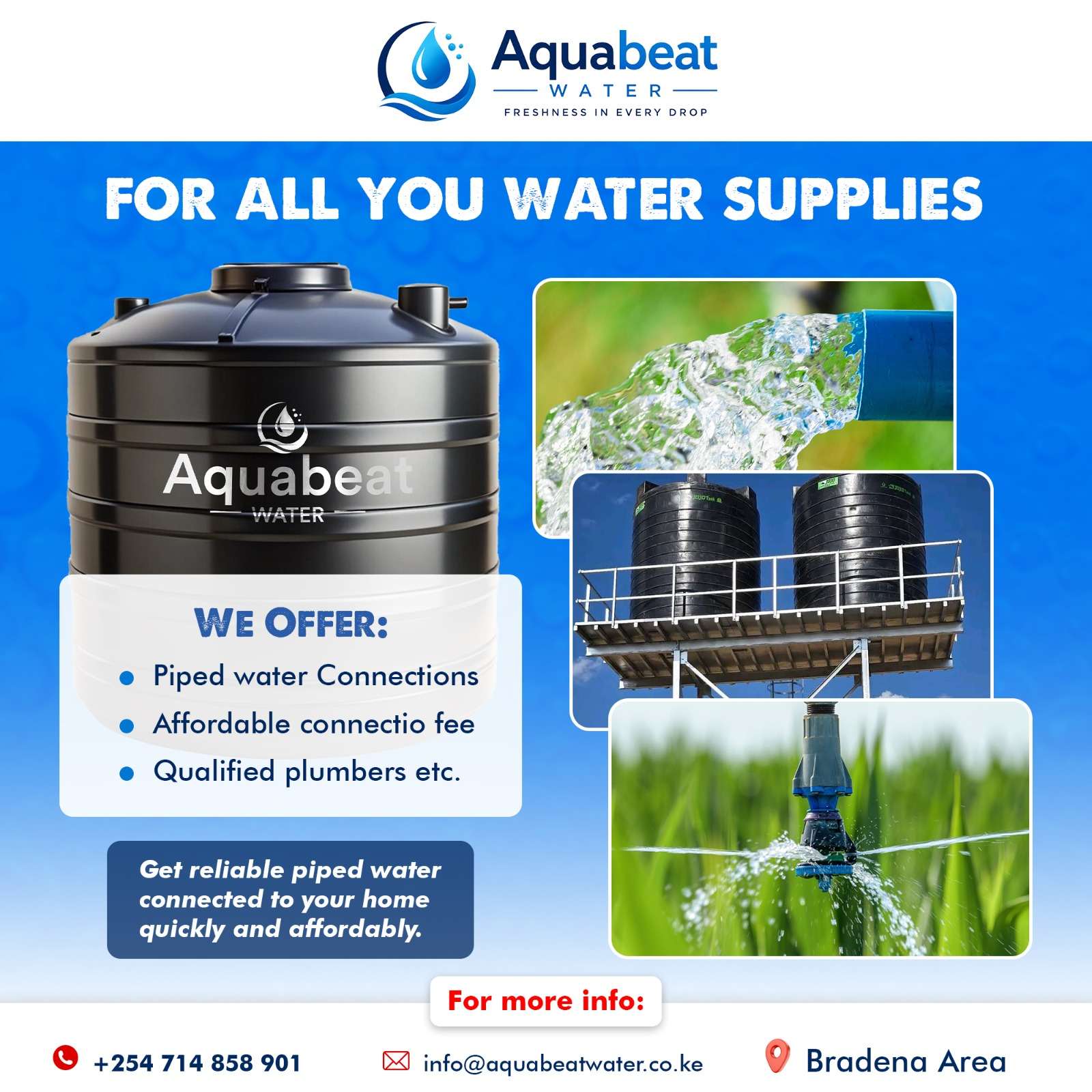 WATER METER INSTALLATION AND PLUMBING