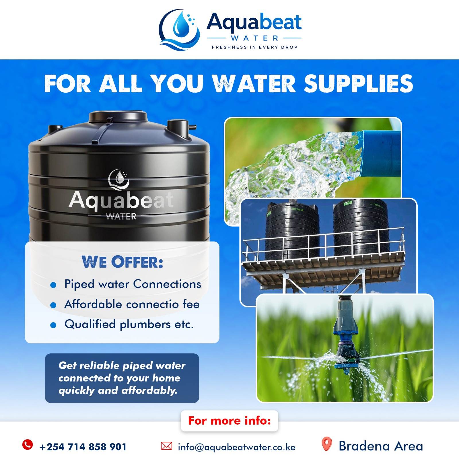 WATER METER INSTALLATION AND PLUMBING