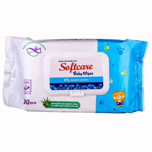 SOFTCARE BABY WIPES 0-ALCOHOL