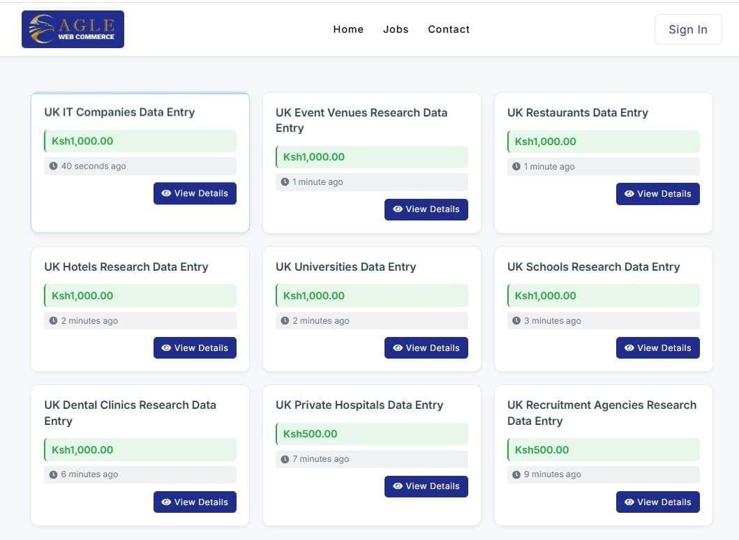 Data Entry Projects Available