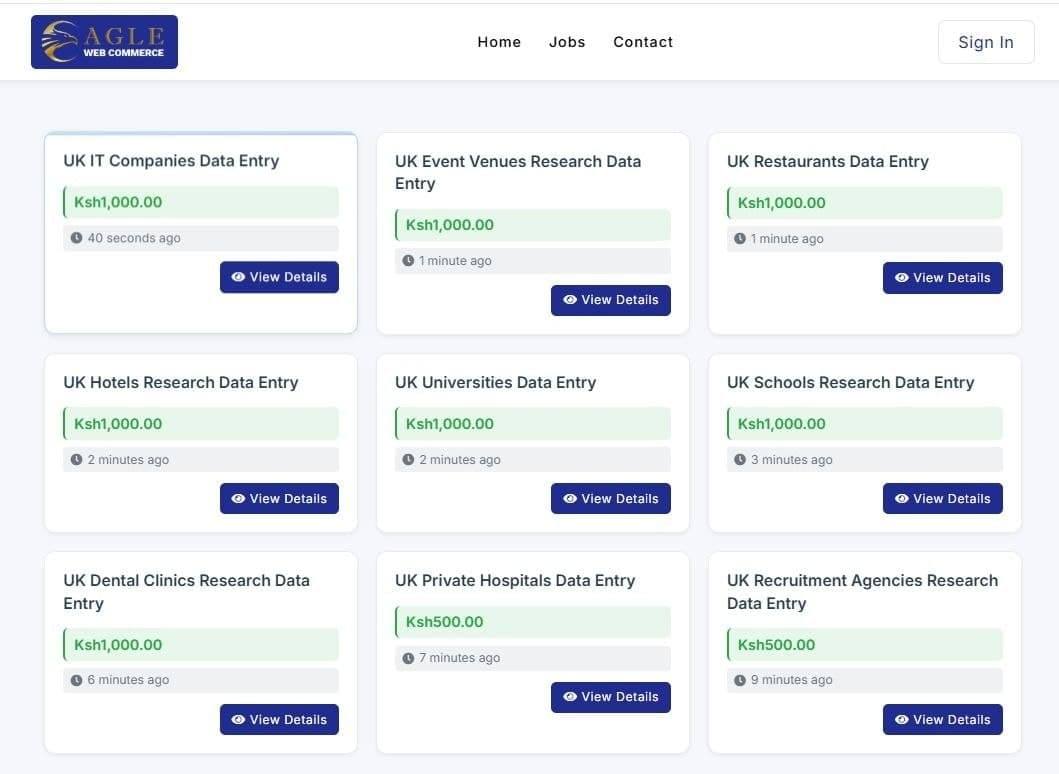 Data Entry Projects Available