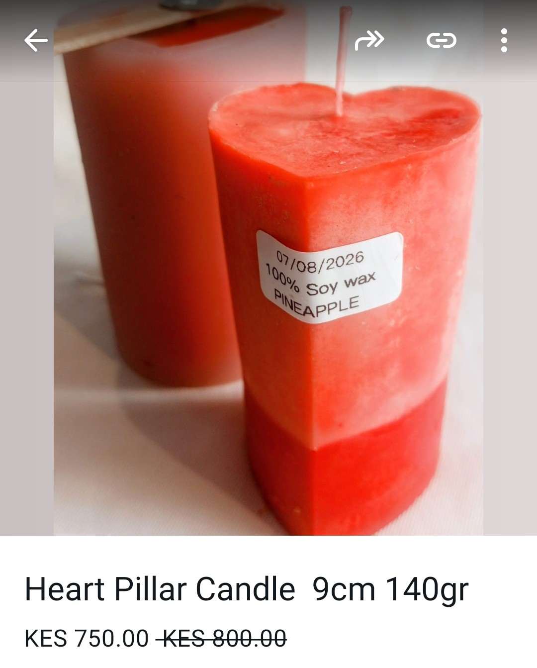 Heart Pillar Candles