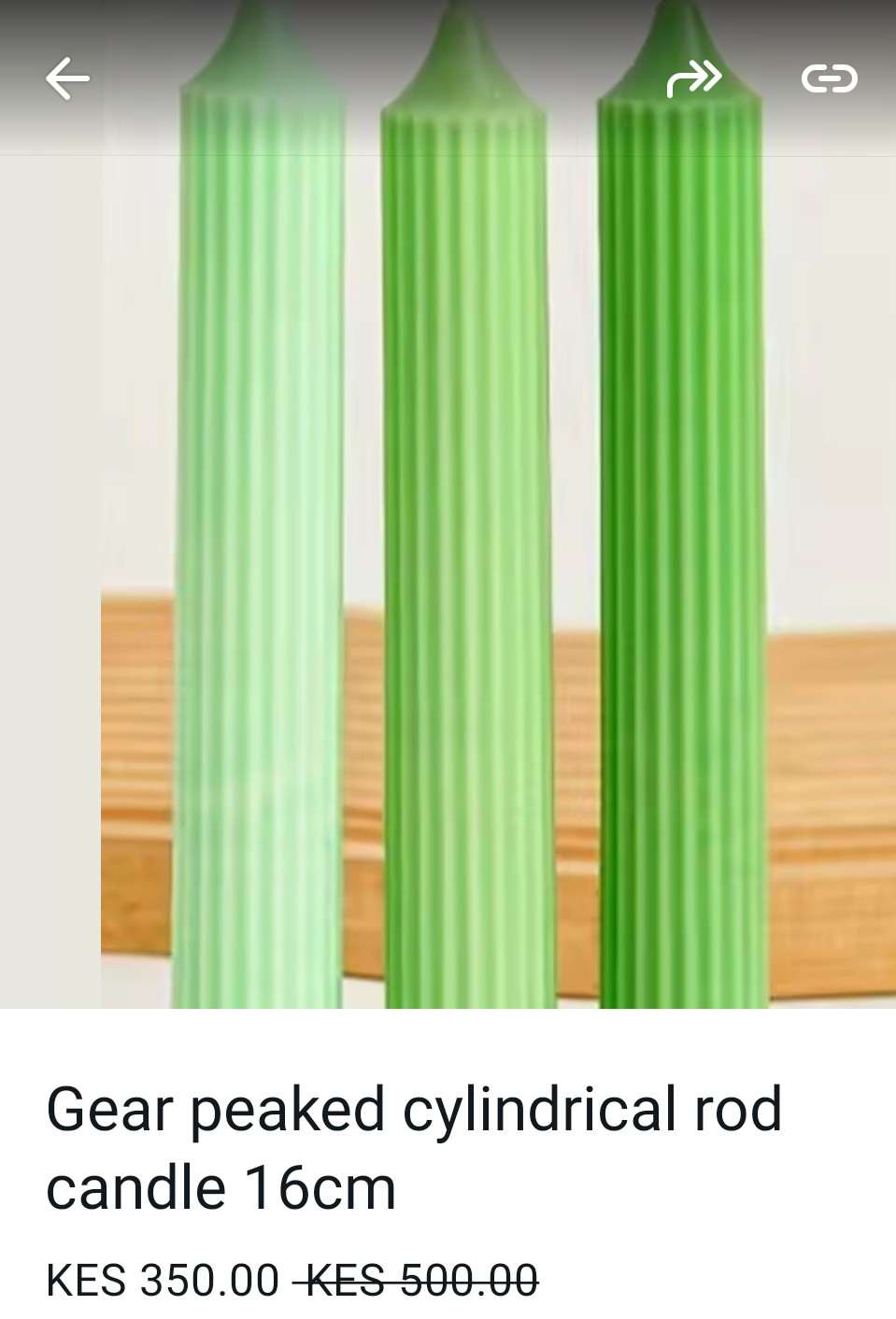 Gear picked cylindrical Candles