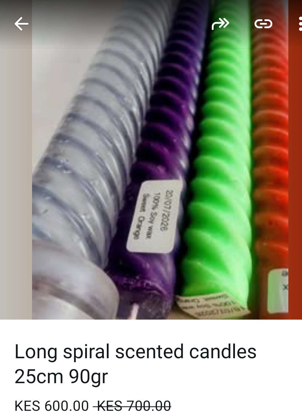 Long spiral Scendet Candles