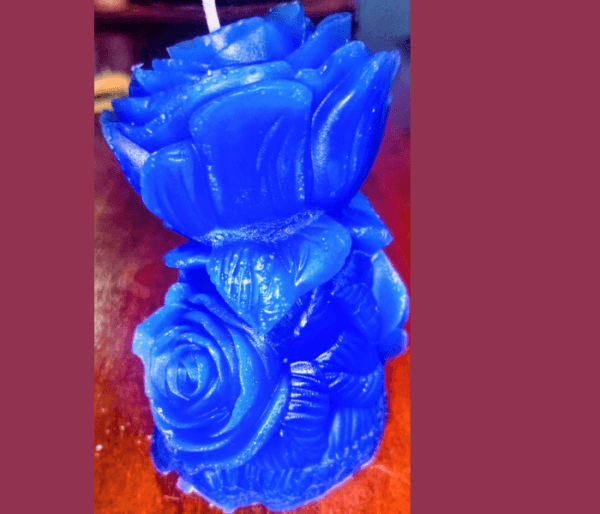 Blue Pillar Scented Candle