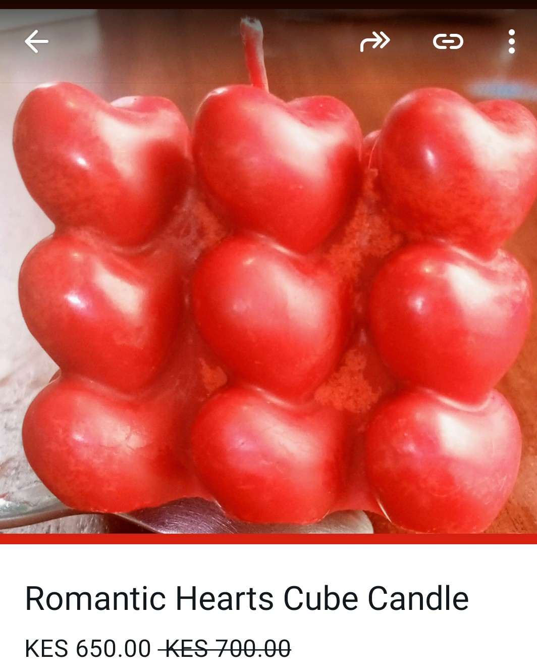 Romantic Hearts Cube Candles