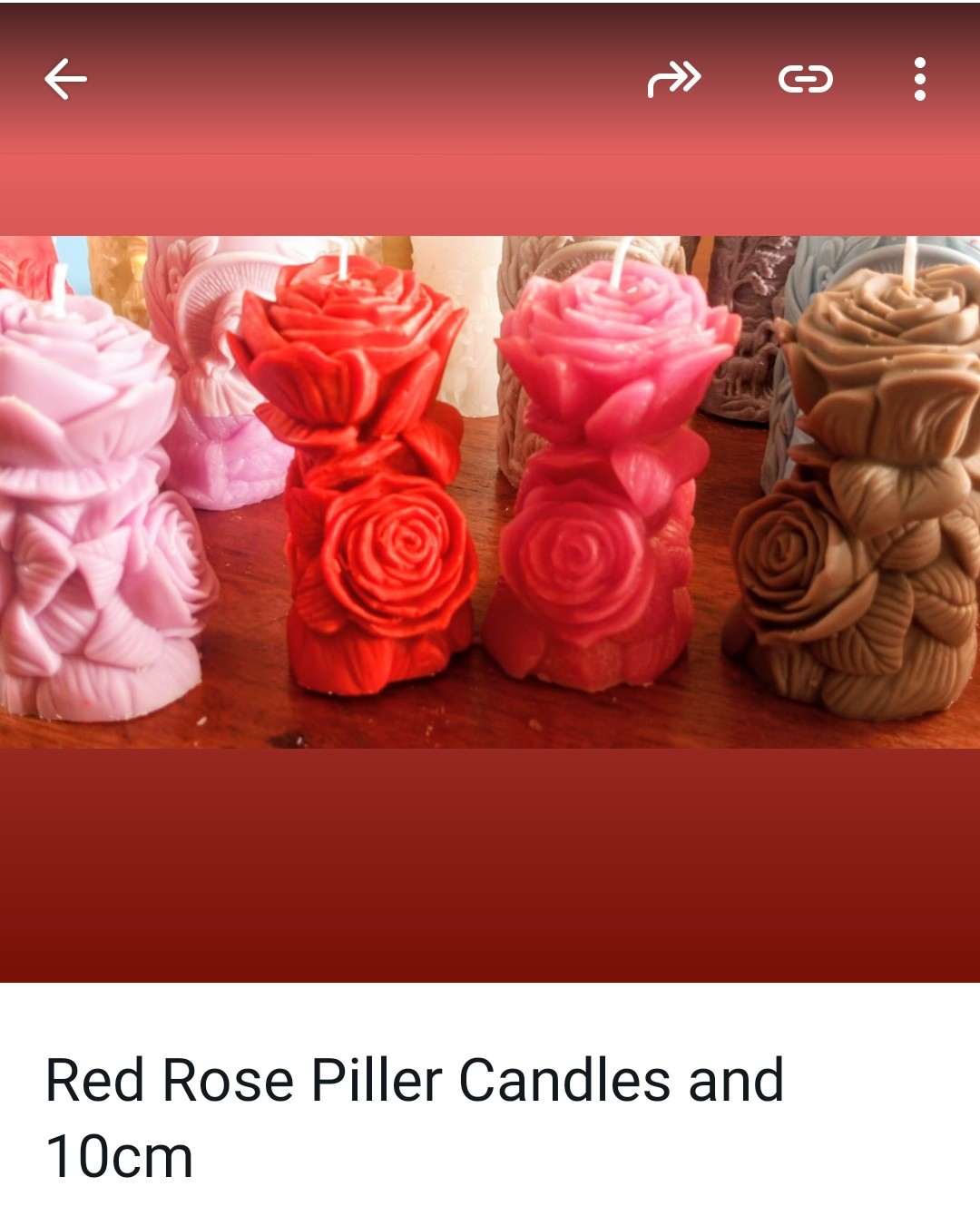 Rose Pillar Candles