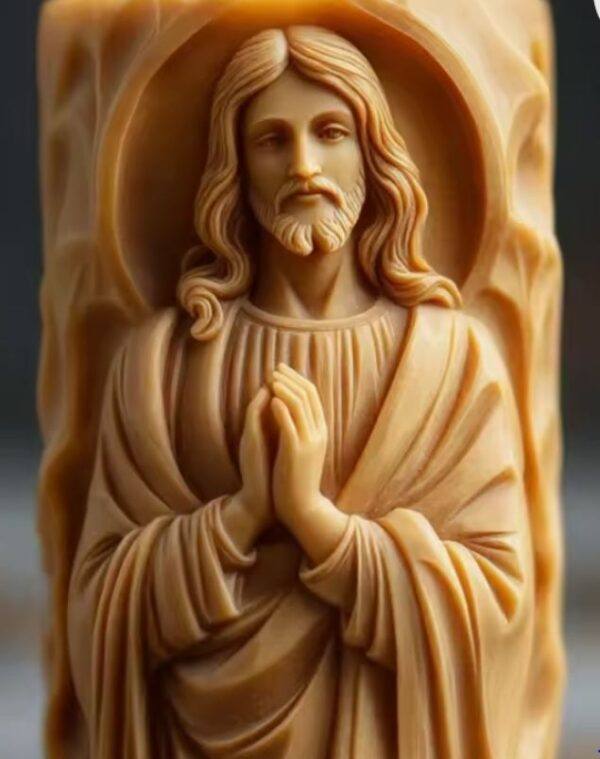 Jesus Praying Hands Candle
