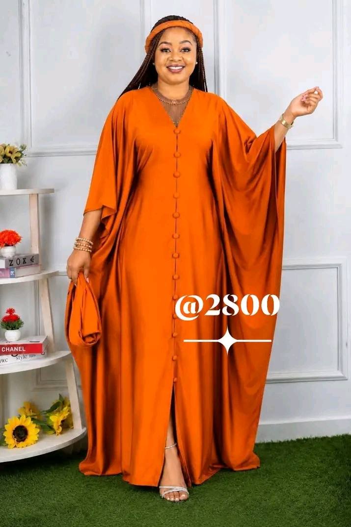 Split silky kaftan