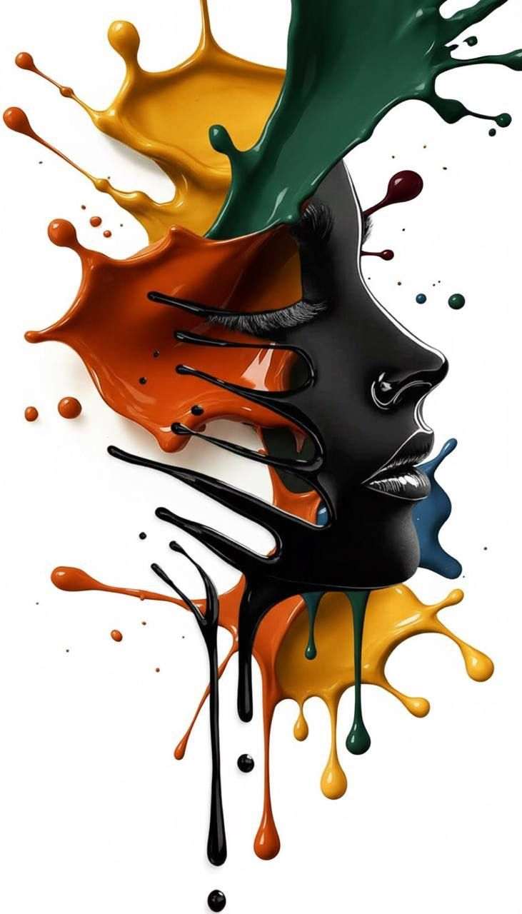 Glossy paint splash
