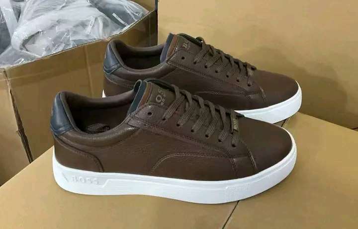 Brown leather shoes