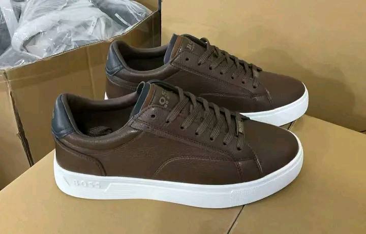 Brown leather shoes