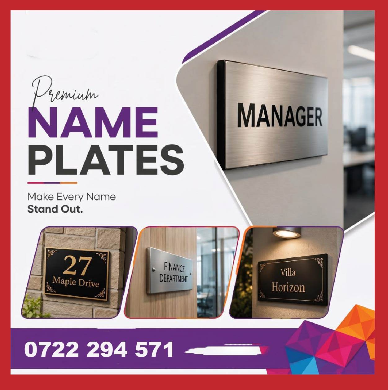 Metal Engraved Name Badges and Tags