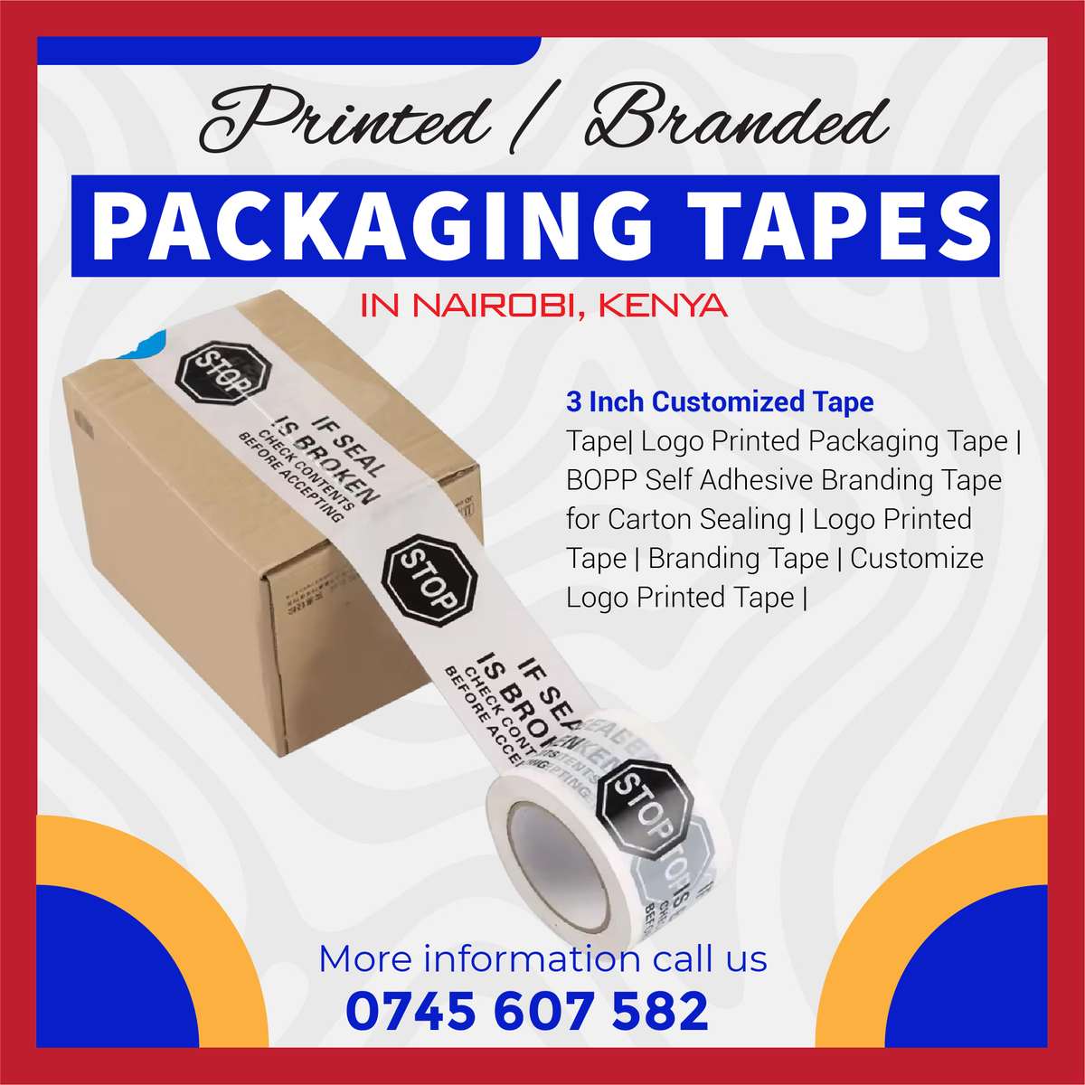 Custom Printed Tape (Brand & Secure Every Shipment)