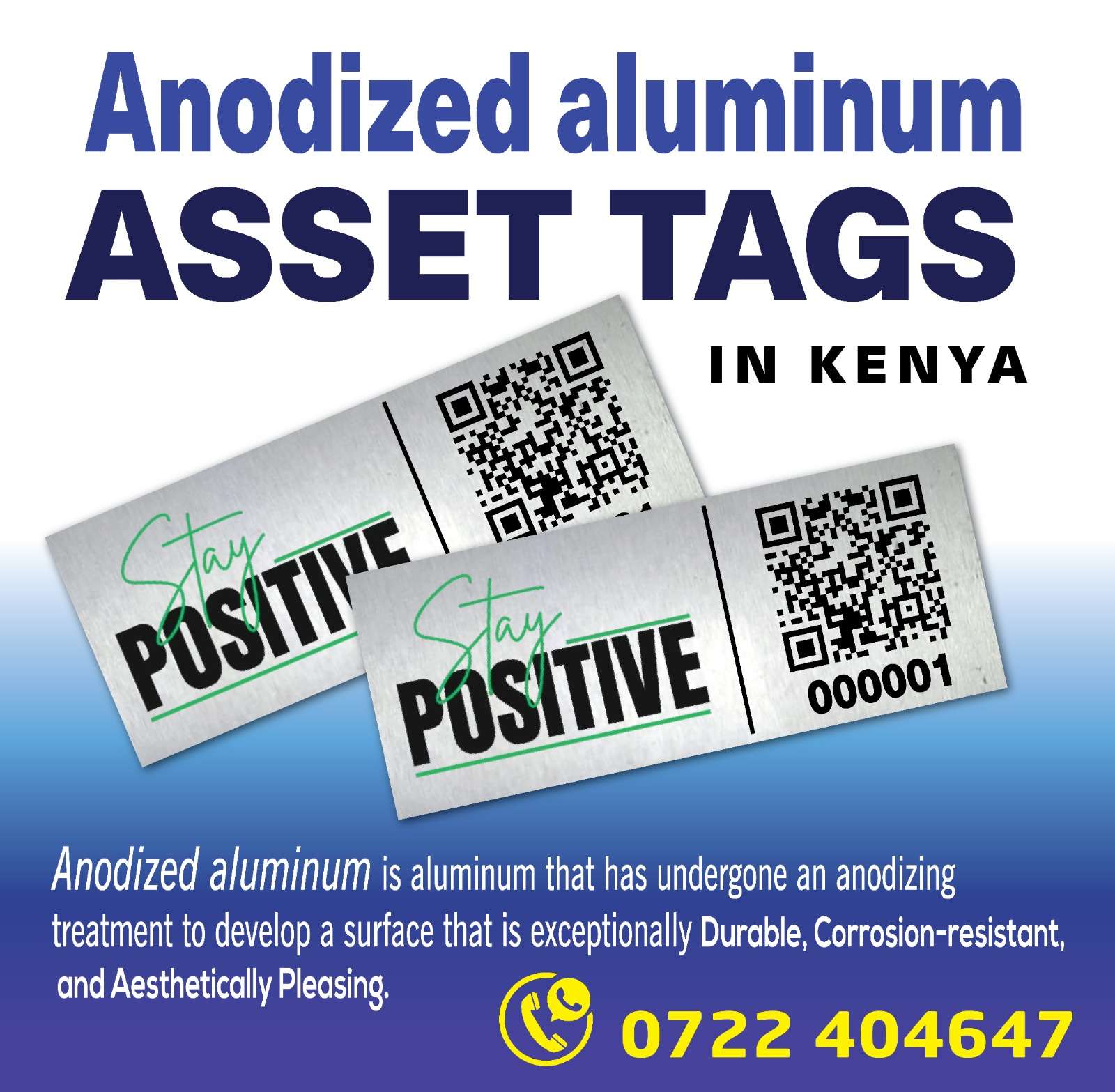 Anodised Aluminium Asset tags_ Nairobi Kenya