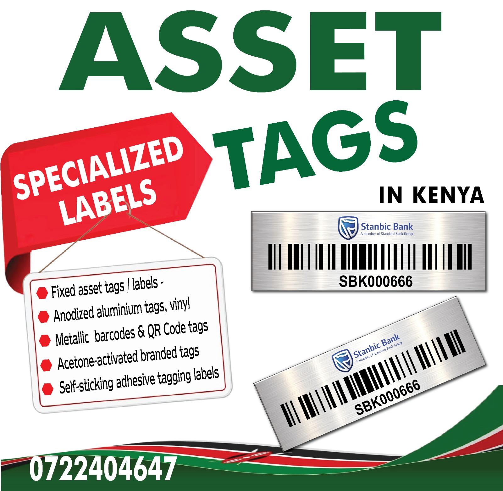Asset Tags, Serial Numbered and Barcode Labels