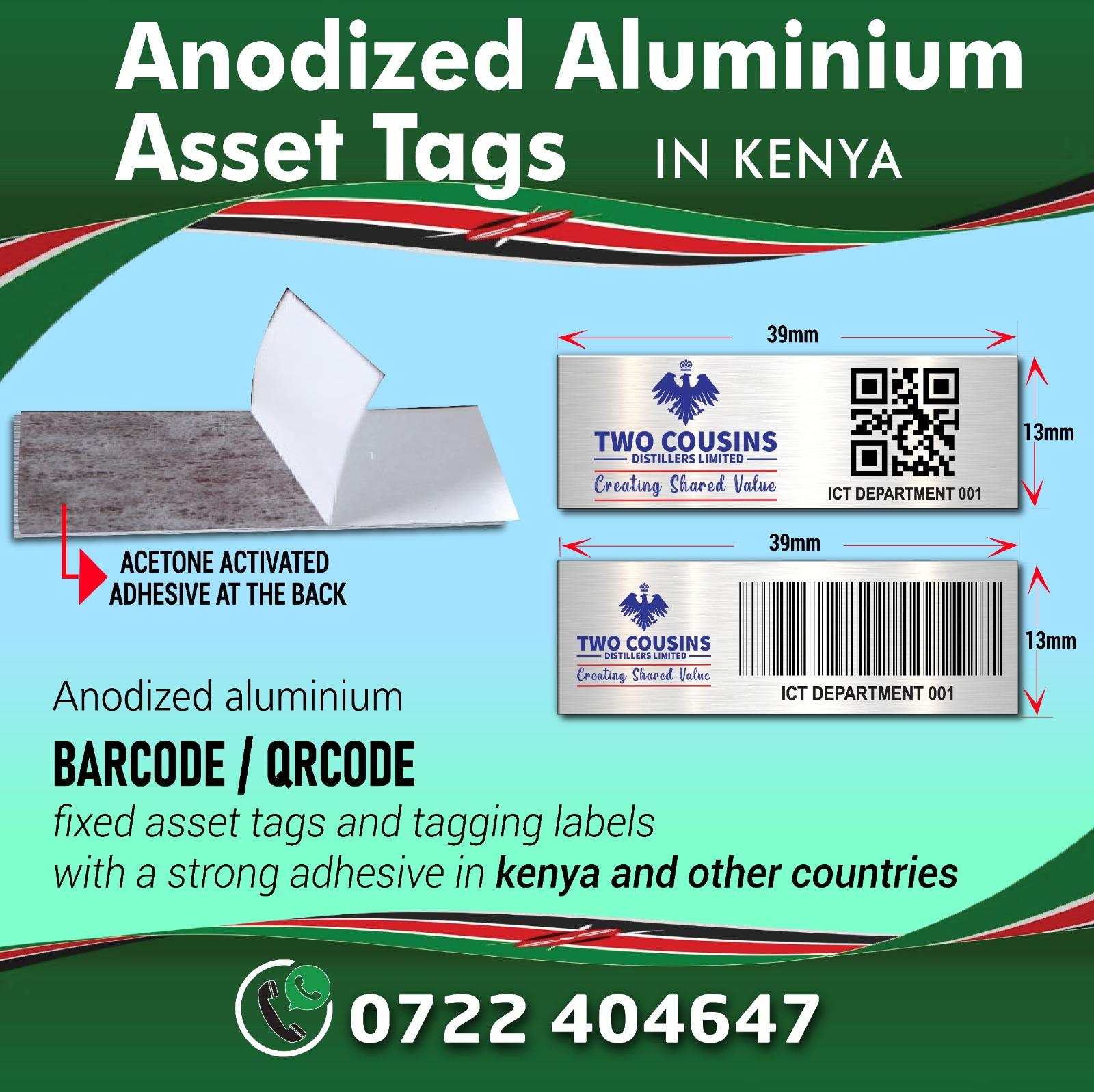 Metal Asset Tags - Aluminium Permanent anodized