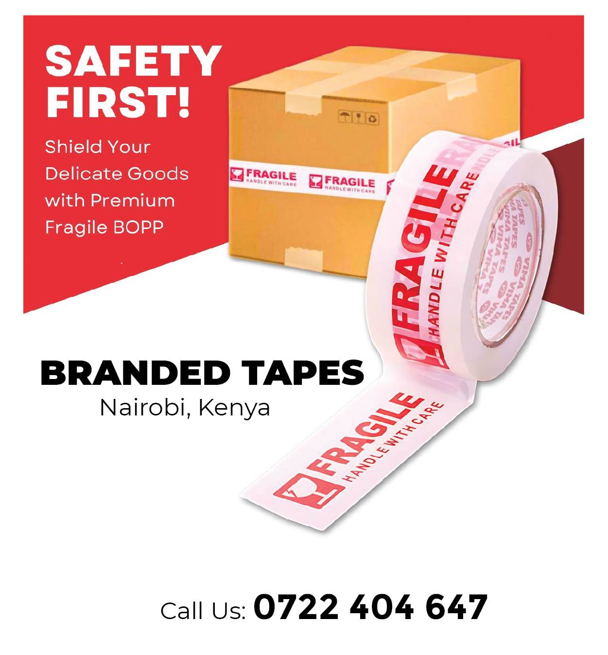 Custom Logo Printed Self-Adhesive Packing Tape( KENYA)