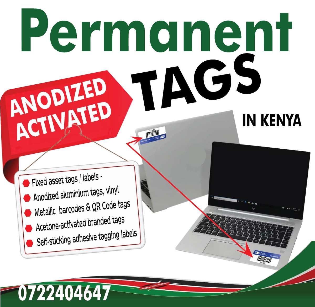 Fixed Anodized Assets Tagging Services Nairobi, Kenya