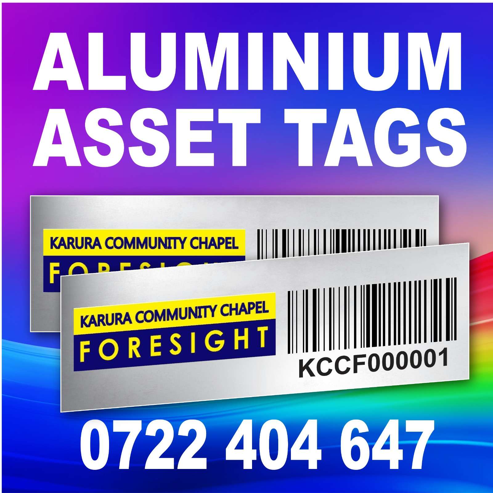 Acetone Activated Adhesive Barcode Asset Tags