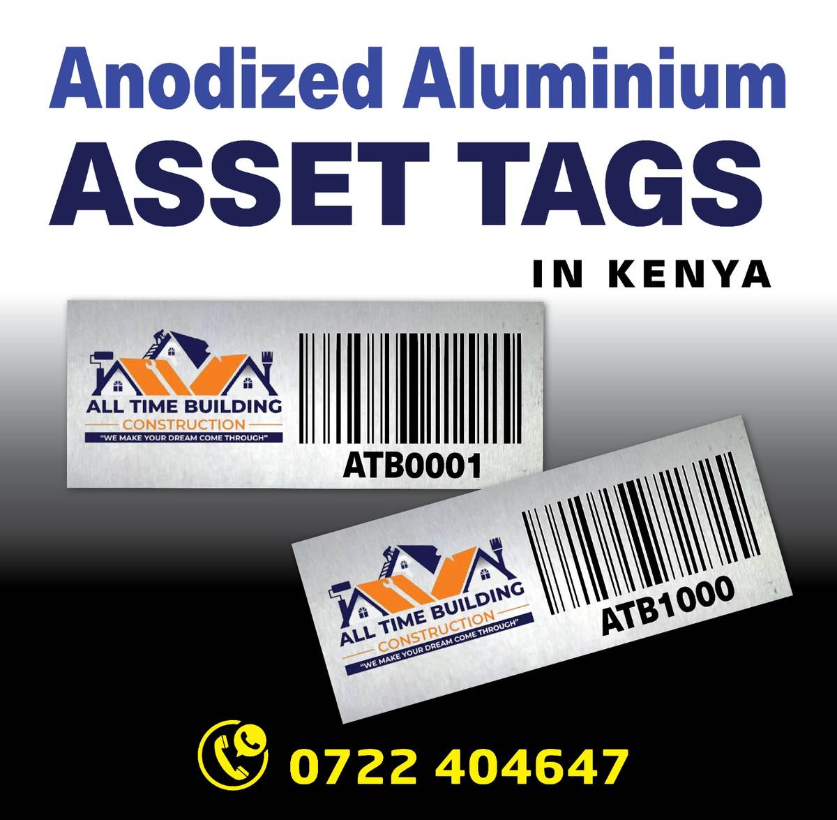 Customized Fixed asset tags in KENYA