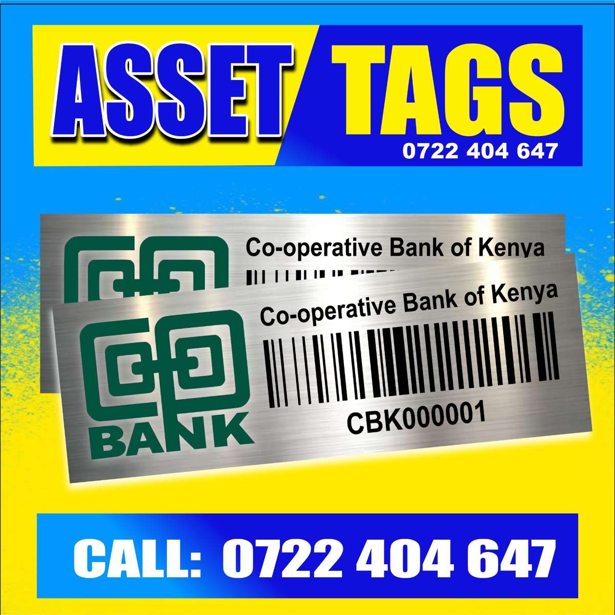 Metal Asset Tags – Aluminium permanent anodized asset tags Kenya