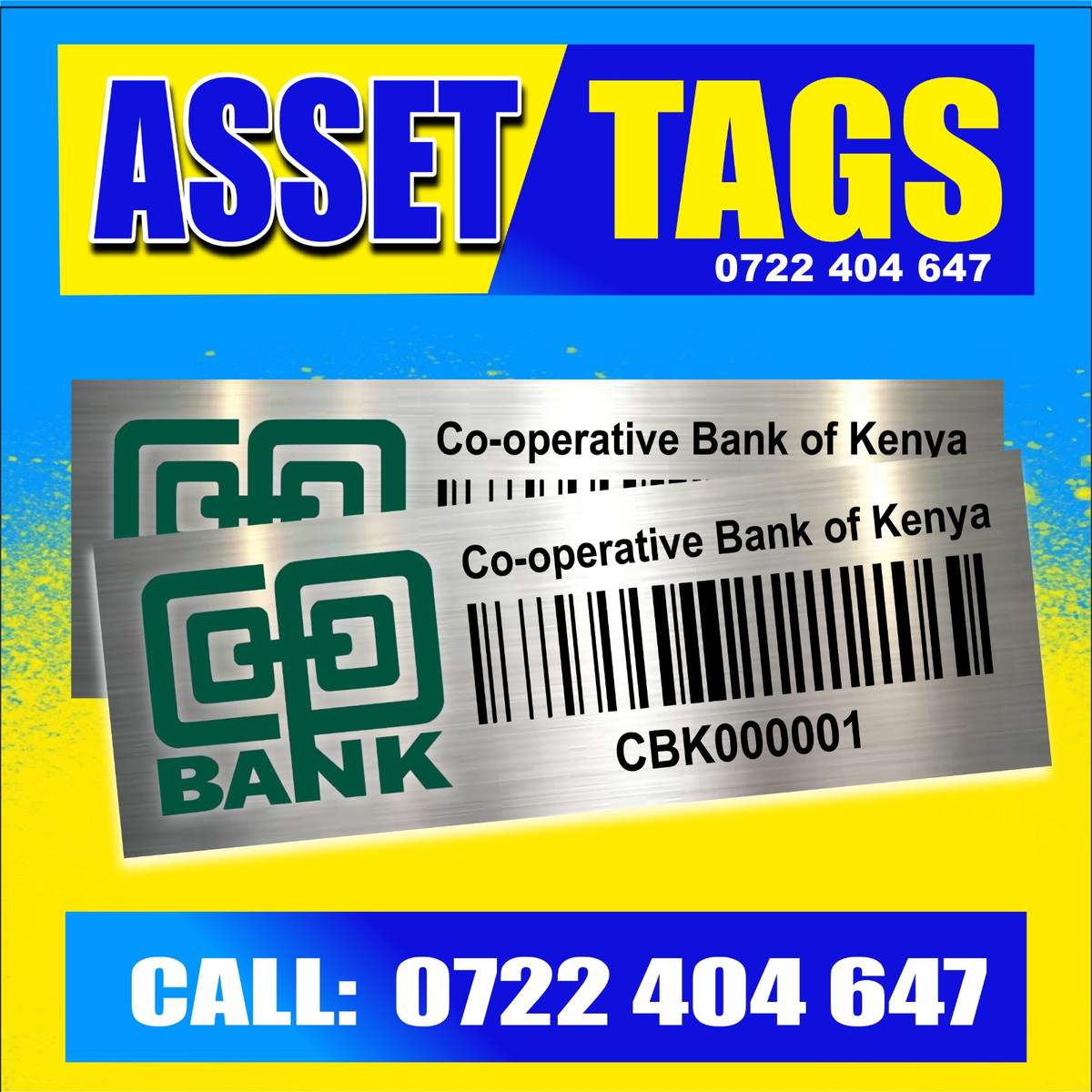 Metal Asset Tags – Aluminium permanent anodized asset tags Kenya