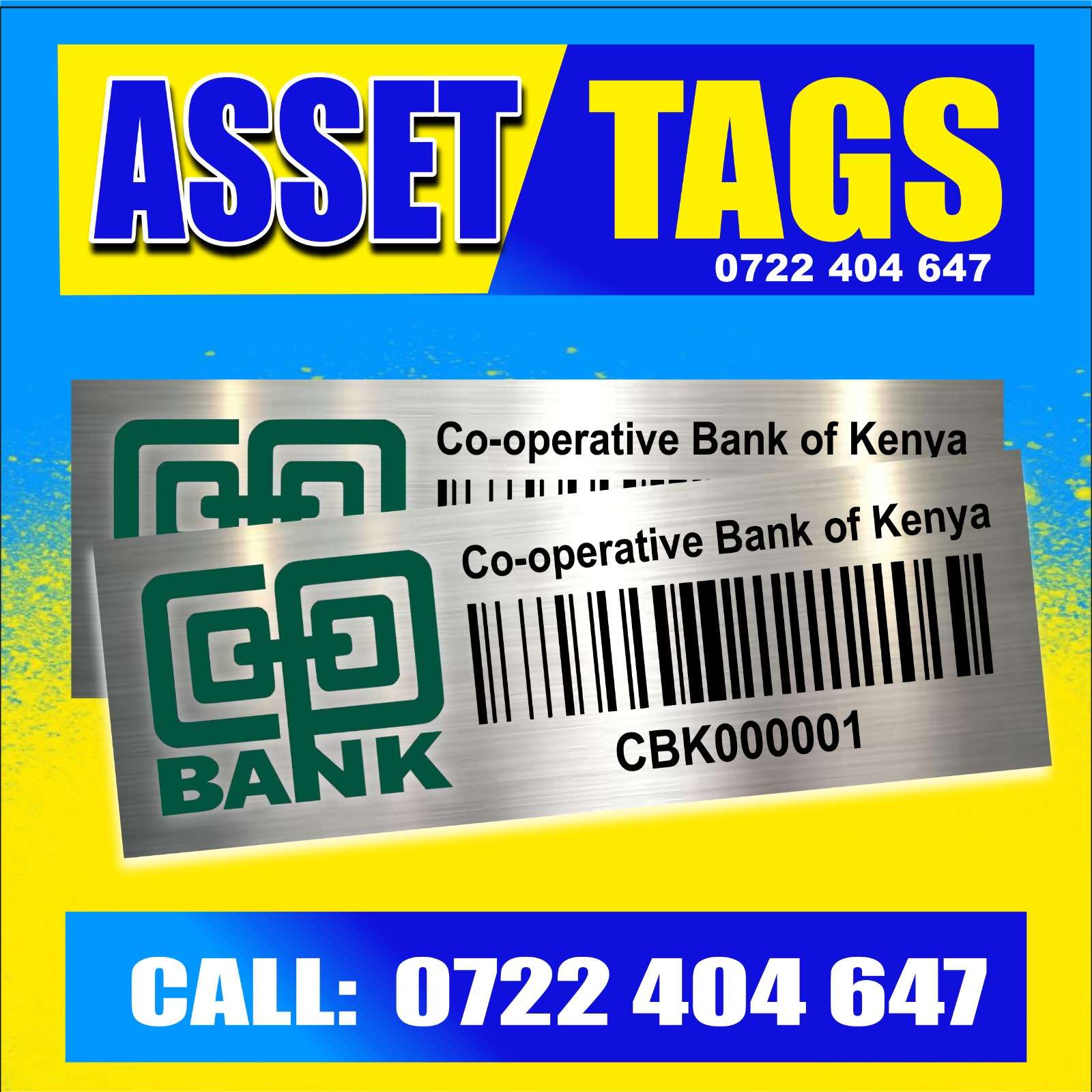 Metal Asset Tags – Aluminium permanent anodized asset tags Kenya