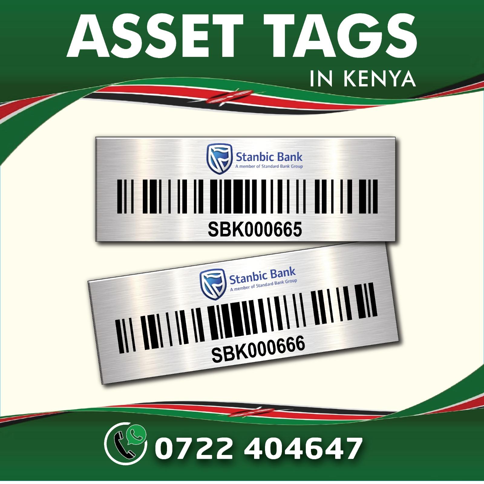 Permanent Aluminium Asset Tags in Nairobi, Kenya